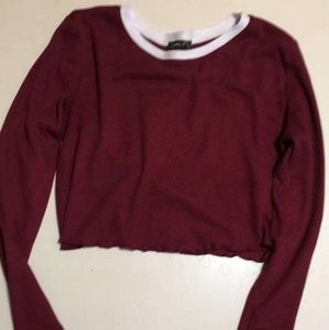 Burgundy Crop top